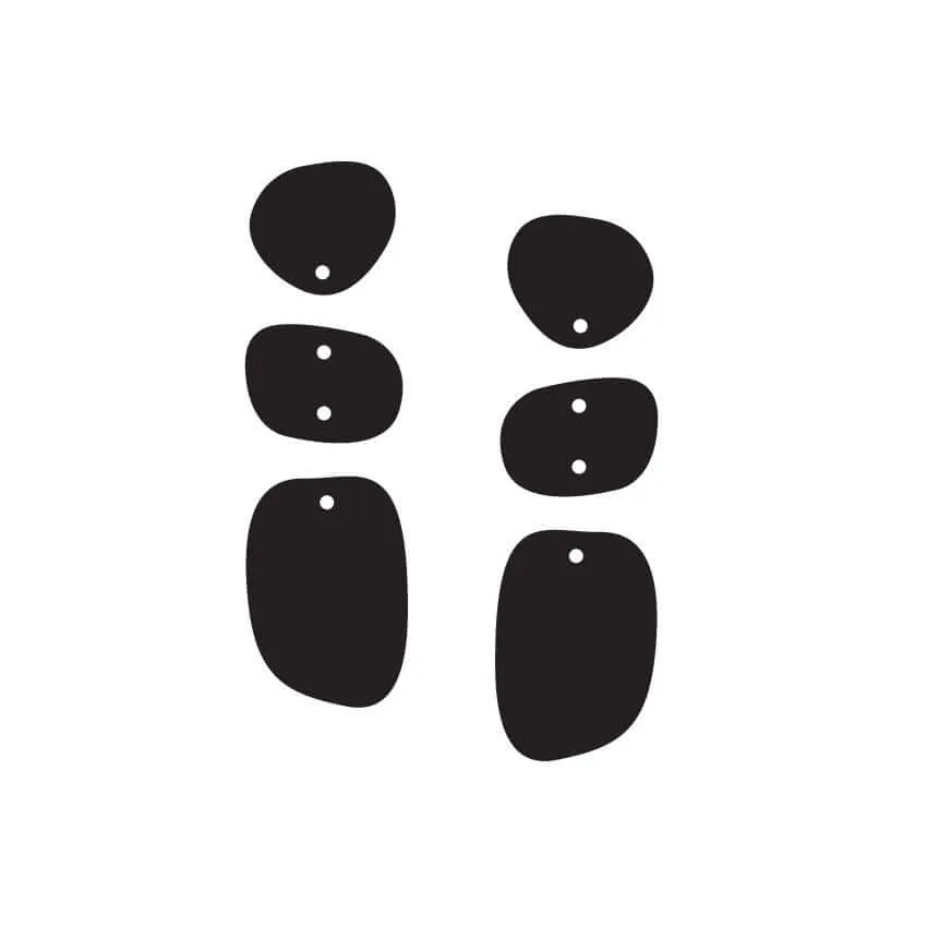 © Block Colour Totems - 2 Pair Set