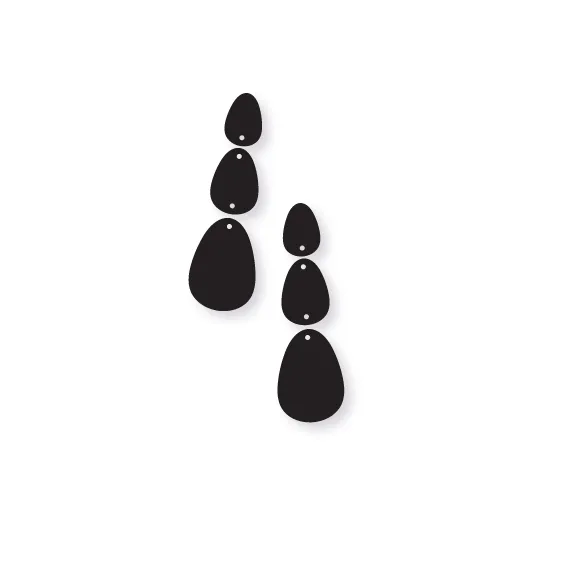 © Block Colour Totems - 2 Pair Set