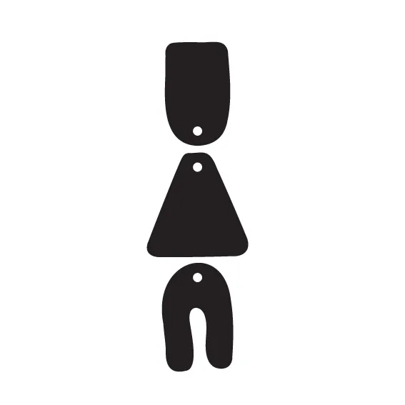 © Block Colour Totems - 2 Pair Set