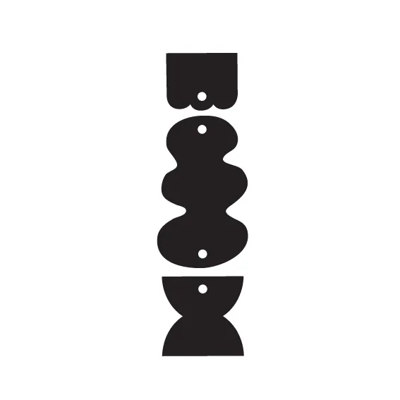 © Block Colour Totems - 2 Pair Set