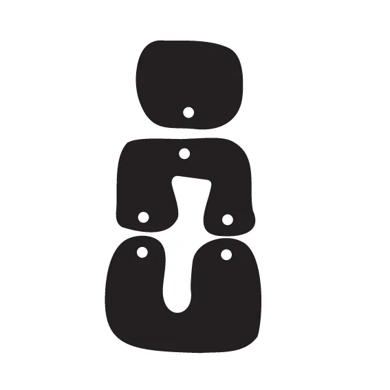 © Block Colour Totems - 2 Pair Set