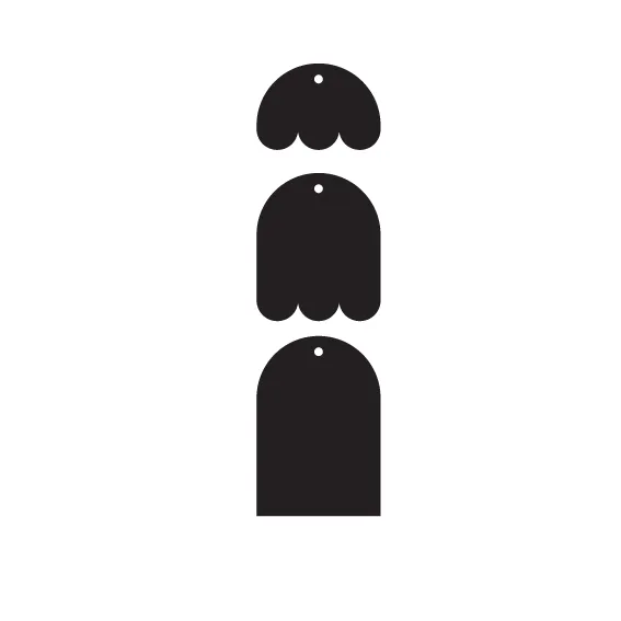 © Block Colour Totems - 2 Pair Set
