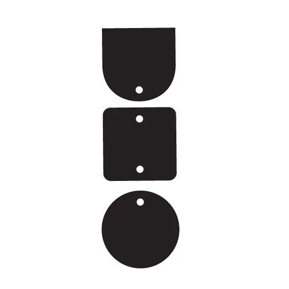 © Block Colour Totems - 2 Pair Set