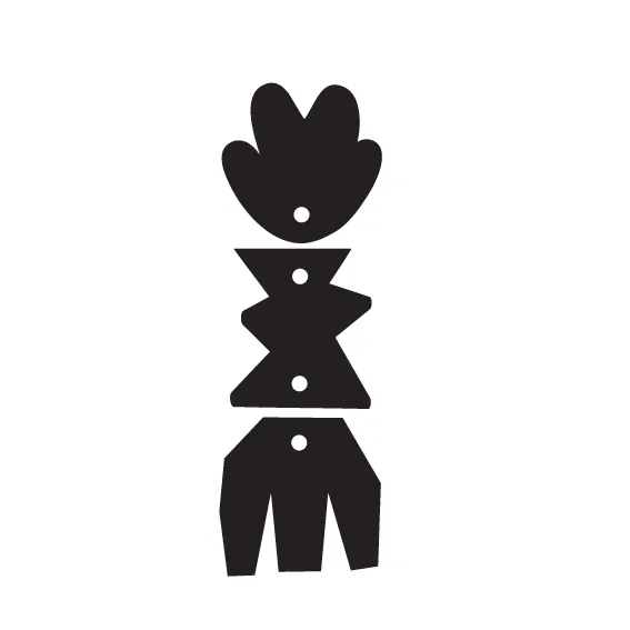 © Block Colour Totems - 2 Pair Set