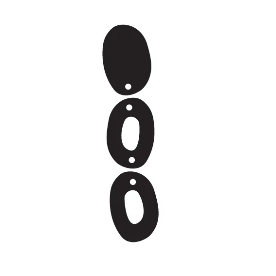 © Block Colour Totems - 2 Pair Set
