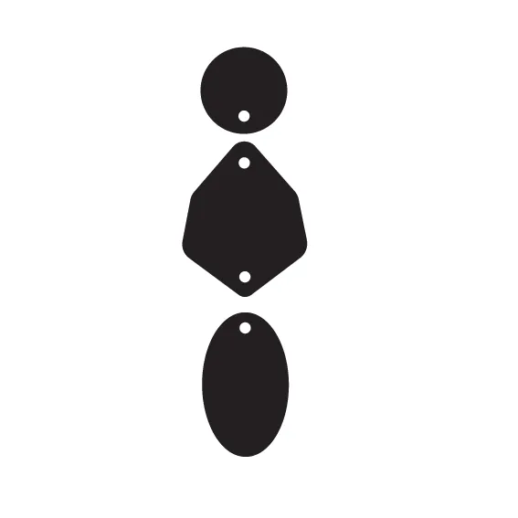 © Block Colour Totems - 2 Pair Set