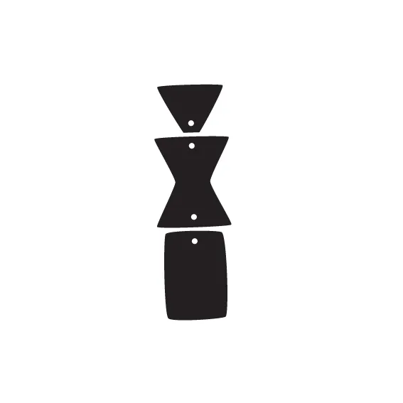 © Block Colour Totems - 2 Pair Set