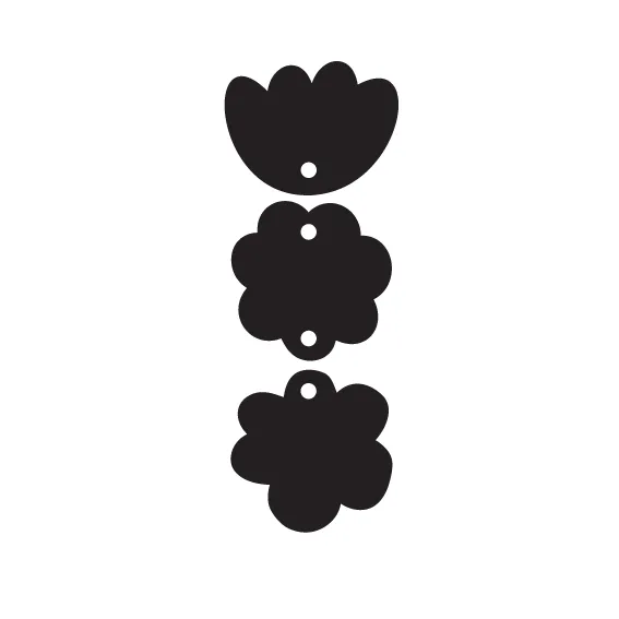 © Block Colour Totems - 2 Pair Set