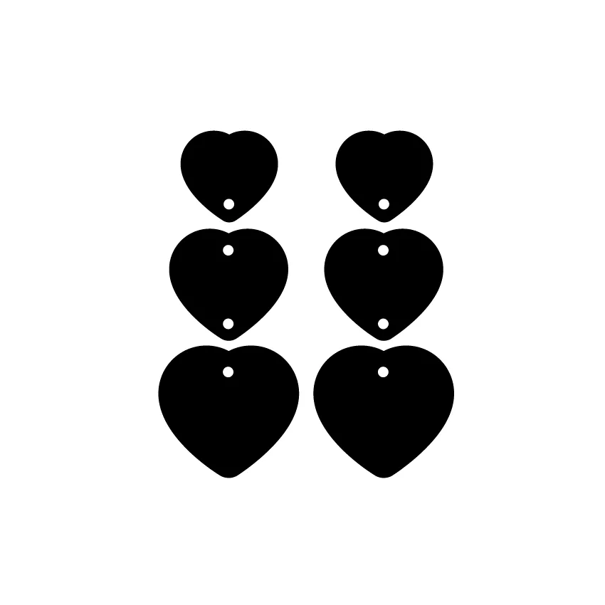 © Block Colour Totems - 2 Pair Set