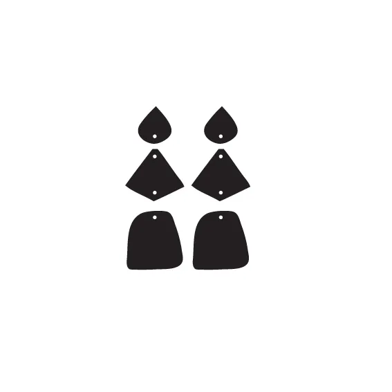 © Block Colour Totems - 2 Pair Set