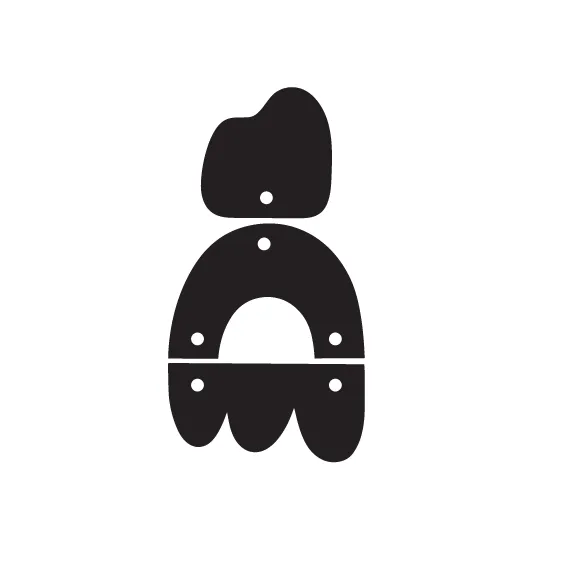 © Block Colour Totems - 2 Pair Set