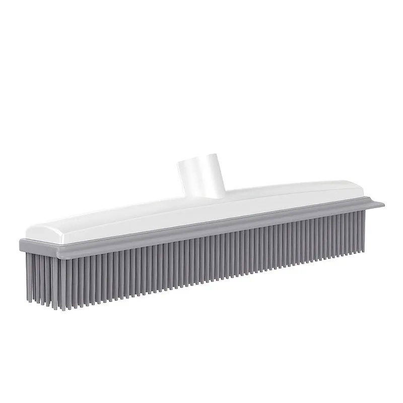 1-Pack Rubber Broom with Squeegee and Long Handle