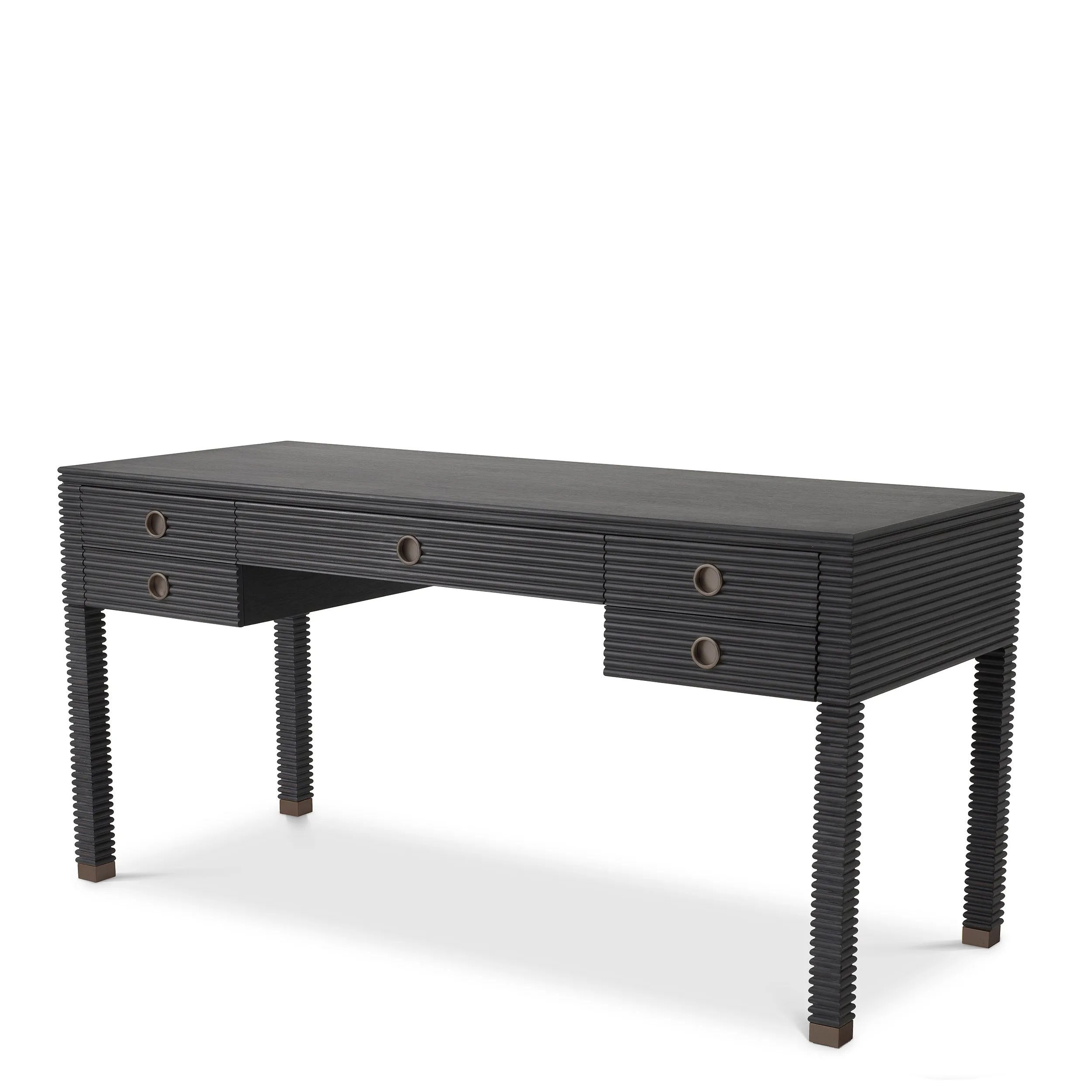 114437 - Desk Dimitrios charcoal grey oak veneer