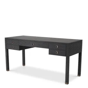 114437 - Desk Dimitrios charcoal grey oak veneer