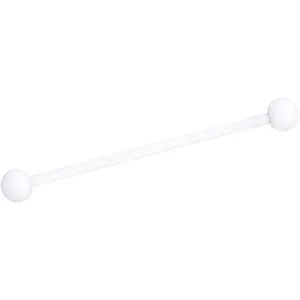 14 Gauge Wonderful White Matte Industrial Barbell 38mm