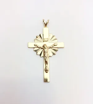 14k Gold Fill Decorated Cross Charm  21.3x30mm (1055/1056/772)