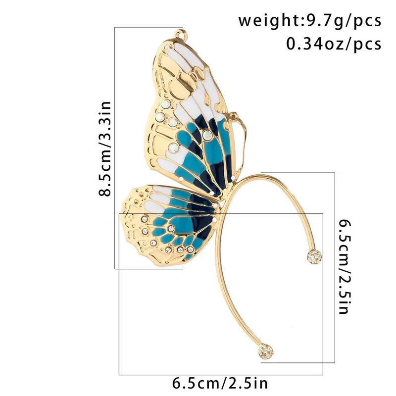 1PC Delicate Butterfly Shaped Clip Earring