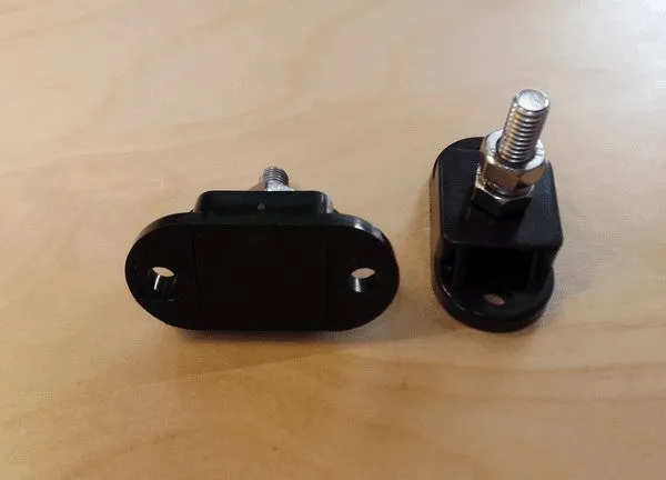 2 x Single Post Cable Connection Distribution Posts Black
