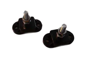 2 x Single Post Cable Connection Distribution Posts Black