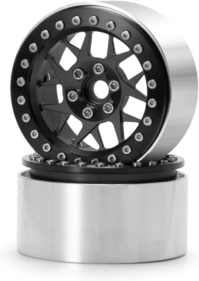 2.2 Inches RC Beadlock Wheels/Rims for 1/10 Scale Rc Crawler Wraith 90018 1Pcs