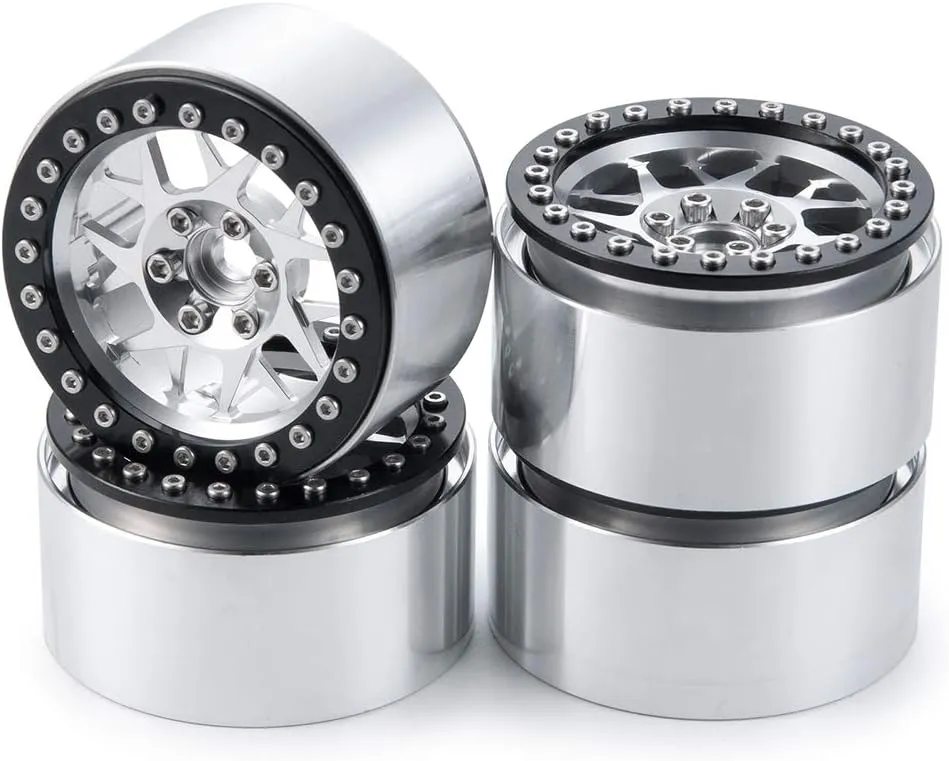 2.2 Inches RC Beadlock Wheels/Rims for 1/10 Scale Rc Crawler Wraith 90018 1Pcs