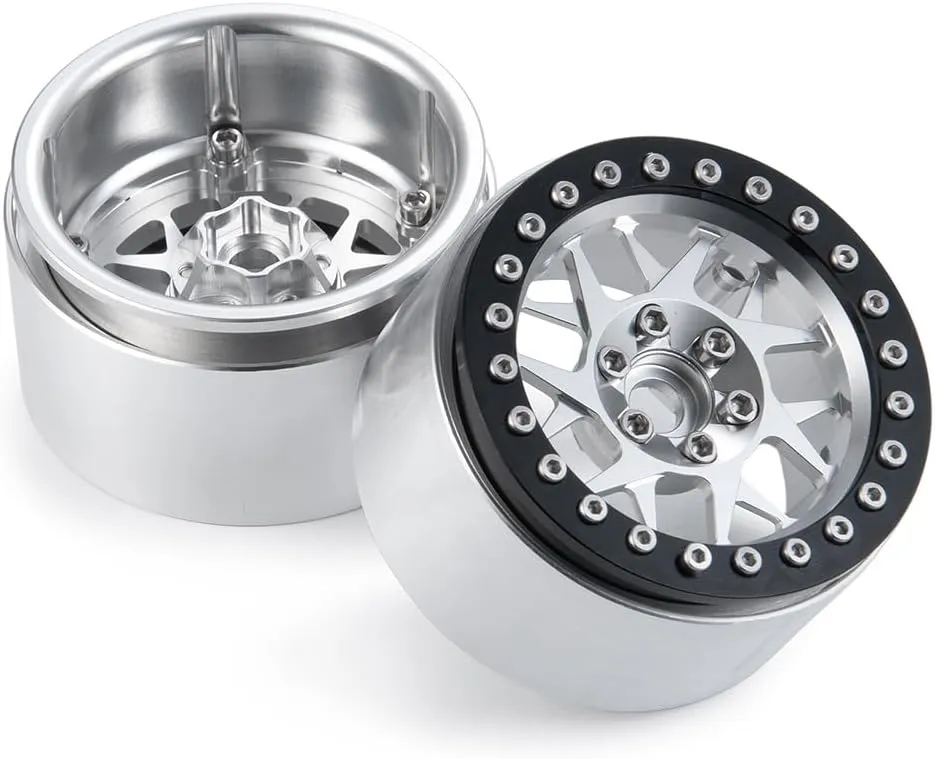 2.2 Inches RC Beadlock Wheels/Rims for 1/10 Scale Rc Crawler Wraith 90018 1Pcs