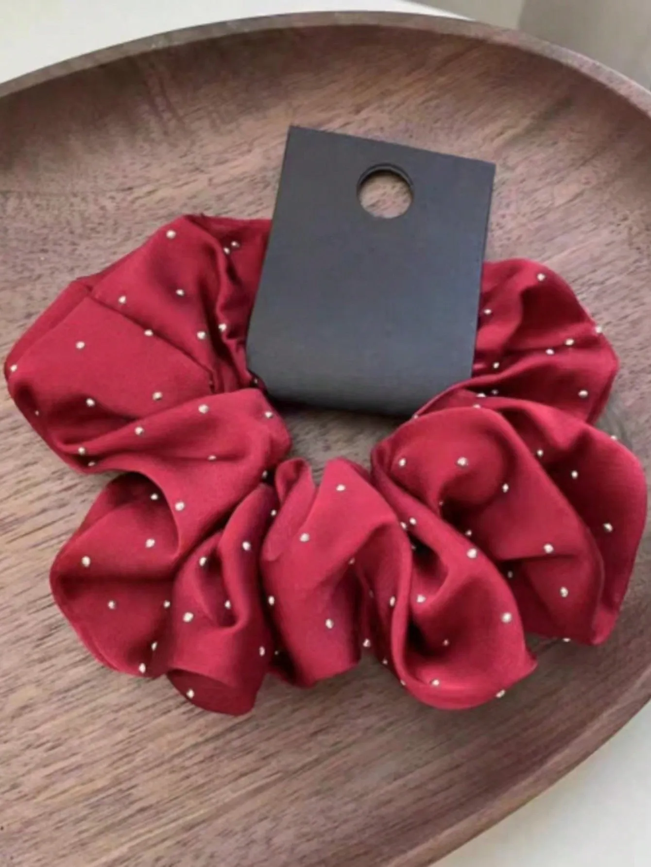 3PCS Rhinestone Decorated Satin Hair Scrunchies- FD ⚡
