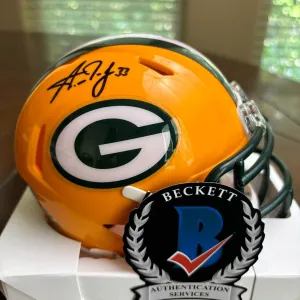 Aaron Jones Autographed Signed Green Bay Packers Mini Helmet Beckett