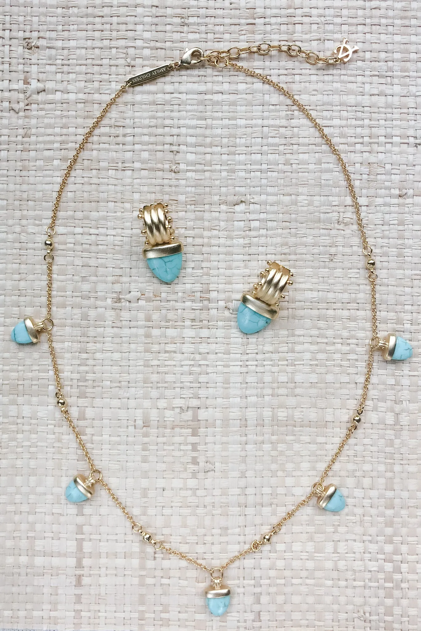 Aegean Multi Drop Necklace, Turquoise