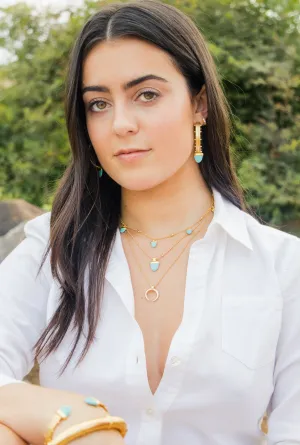 Aegean Multi Drop Necklace, Turquoise