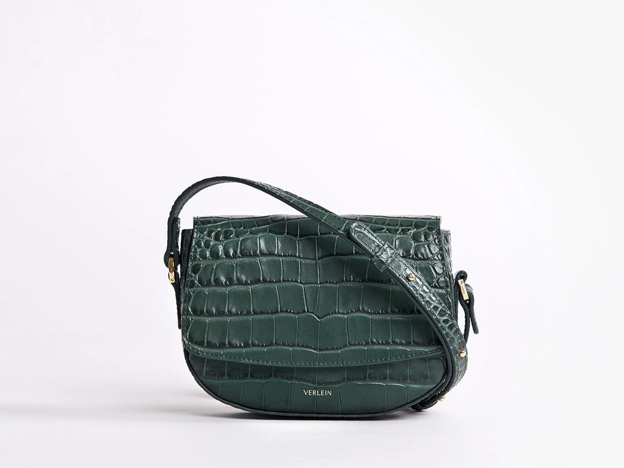 Ana Croc Mini Crossbody, Amazon Green