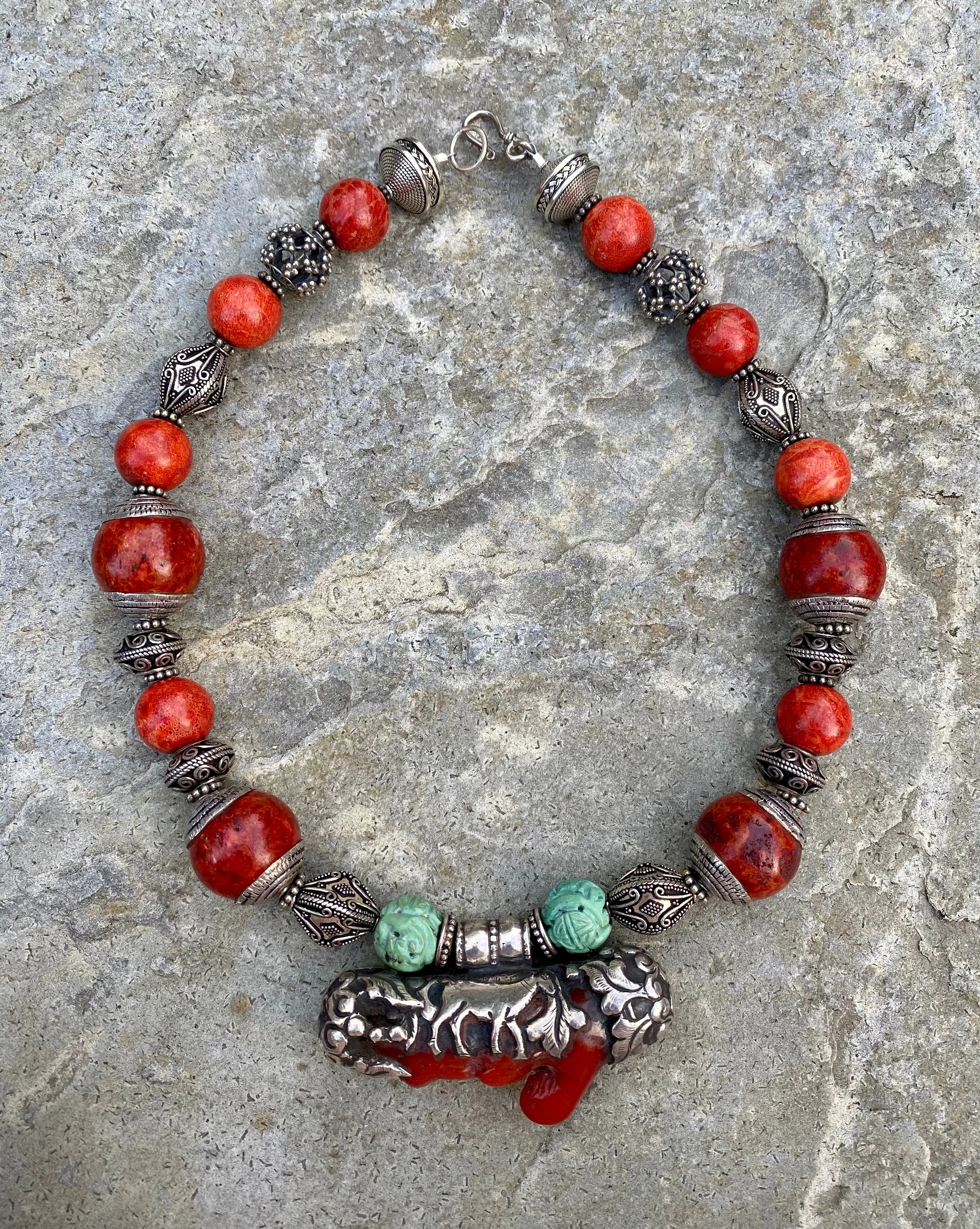 Antique Coral Choker