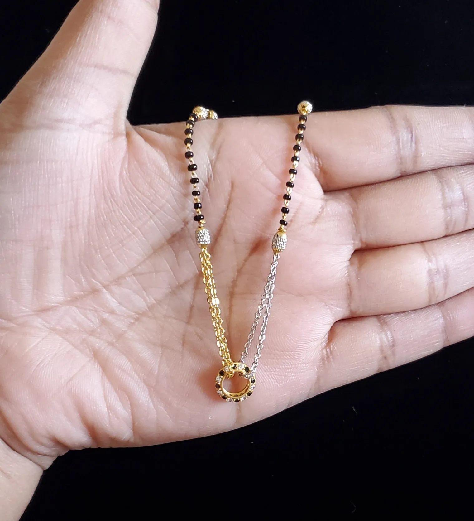 Antique Delicate Mangalsutra With Dual Tone Plating