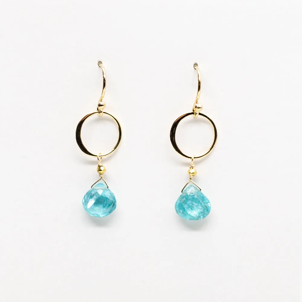 Apatite Ring Gold Earrings