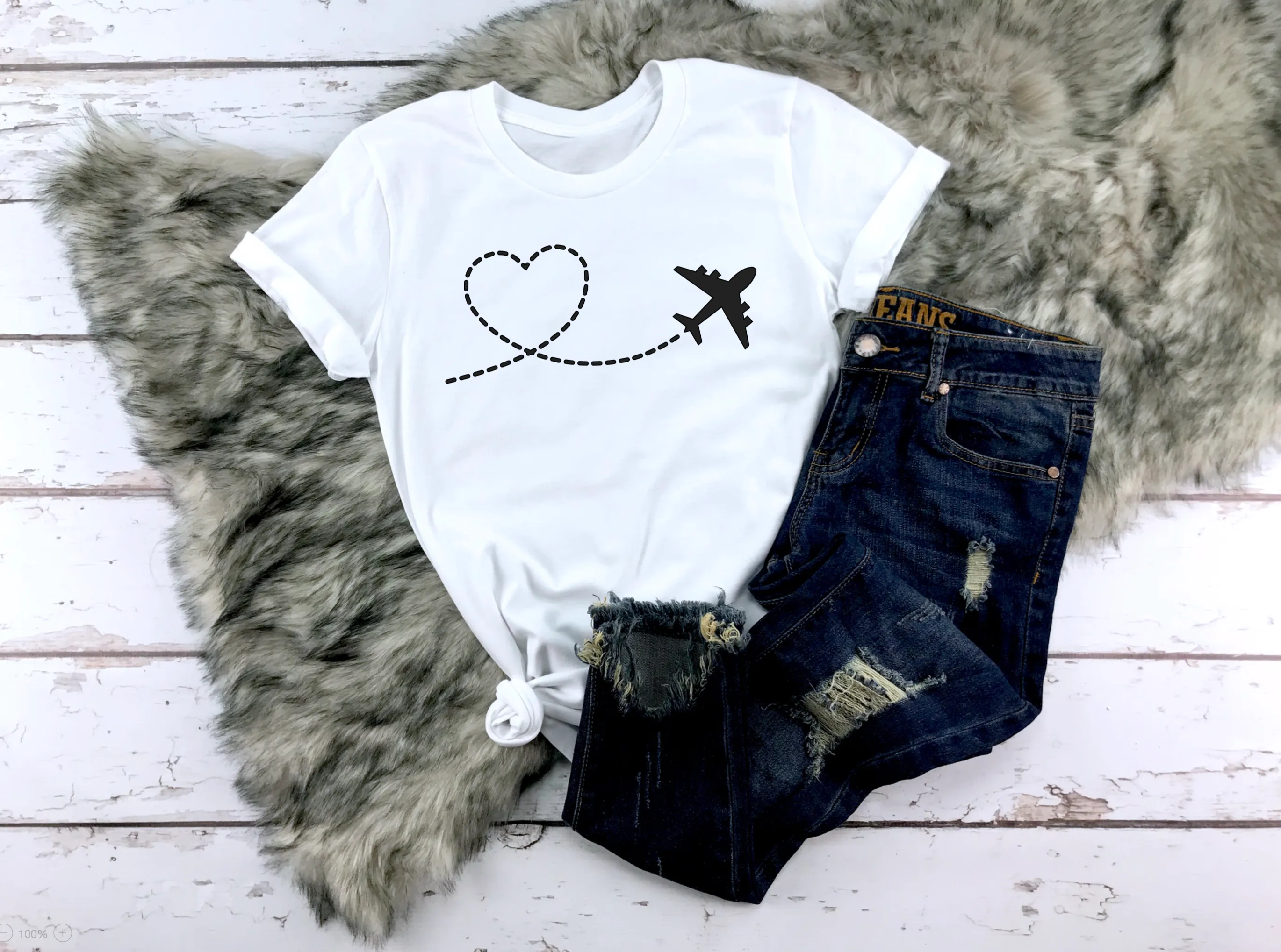 Aviation Love Bella Canvas Premium Graphic Tee Curvy