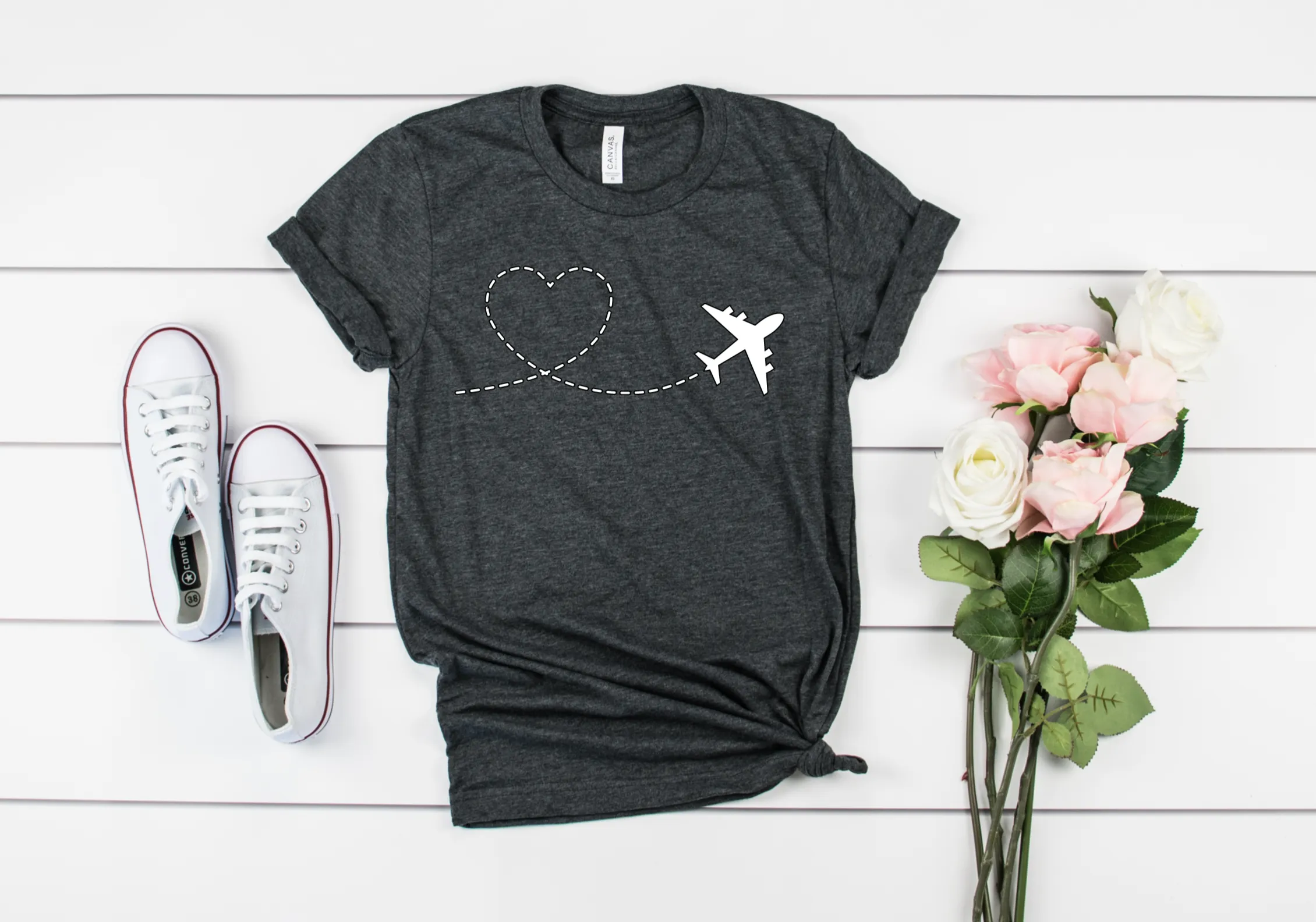Aviation Love Bella Canvas Premium Graphic Tee Curvy