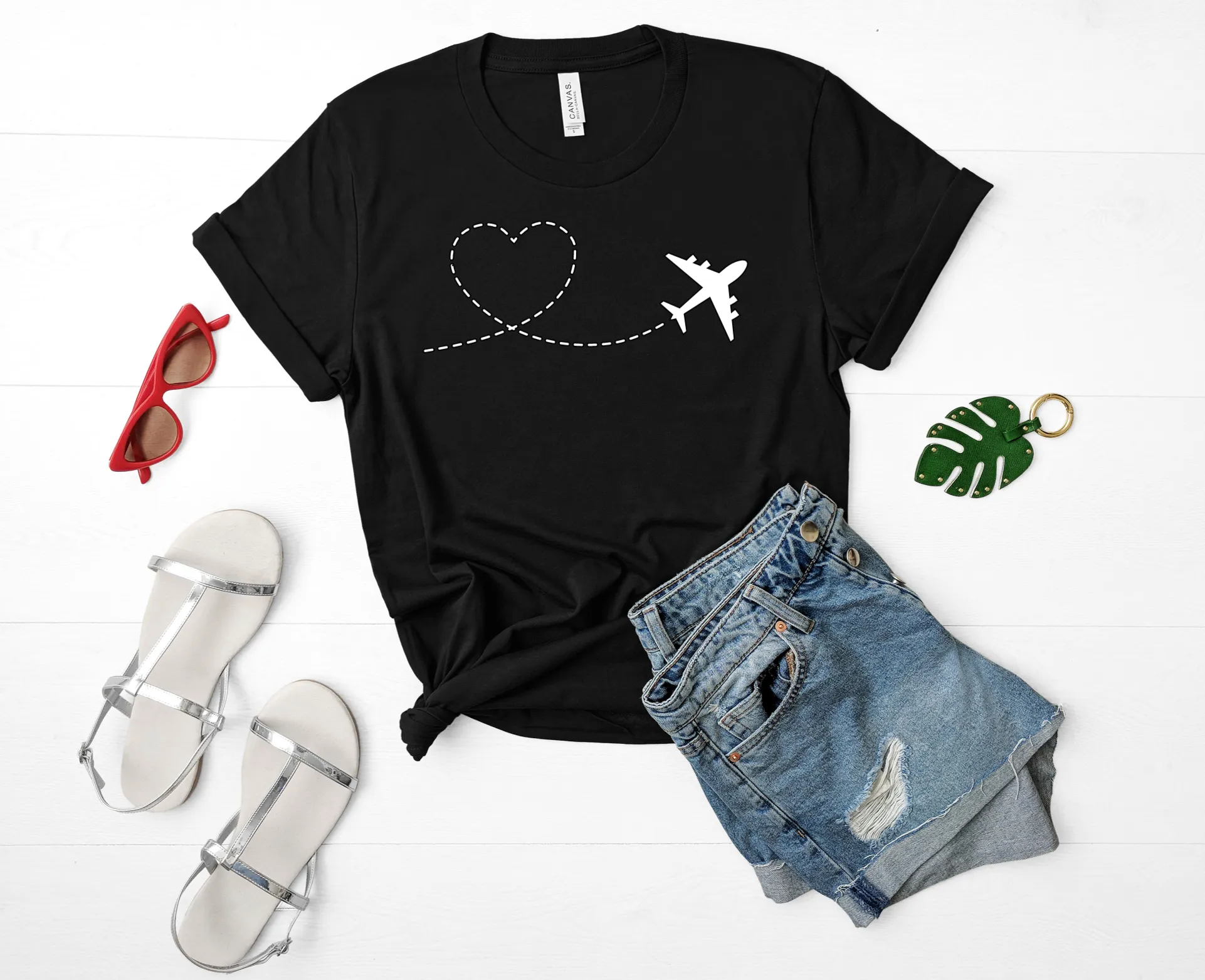 Aviation Love Bella Canvas Premium Graphic Tee Curvy