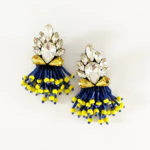 Baby Rain Blue and Yellow Earrings
