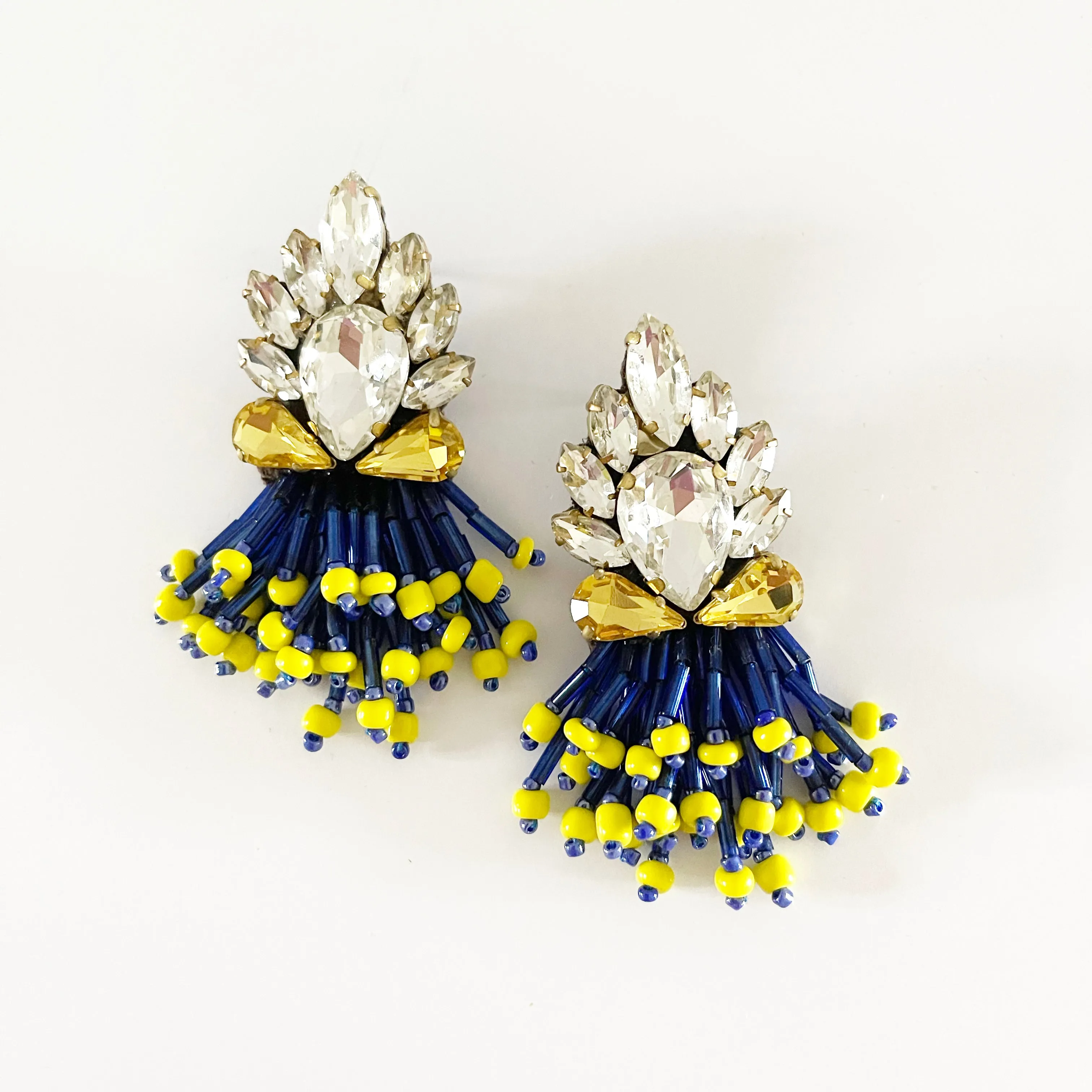 Baby Rain Blue and Yellow Earrings