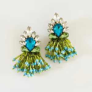 Baby Rain Green and Aqua Earrings
