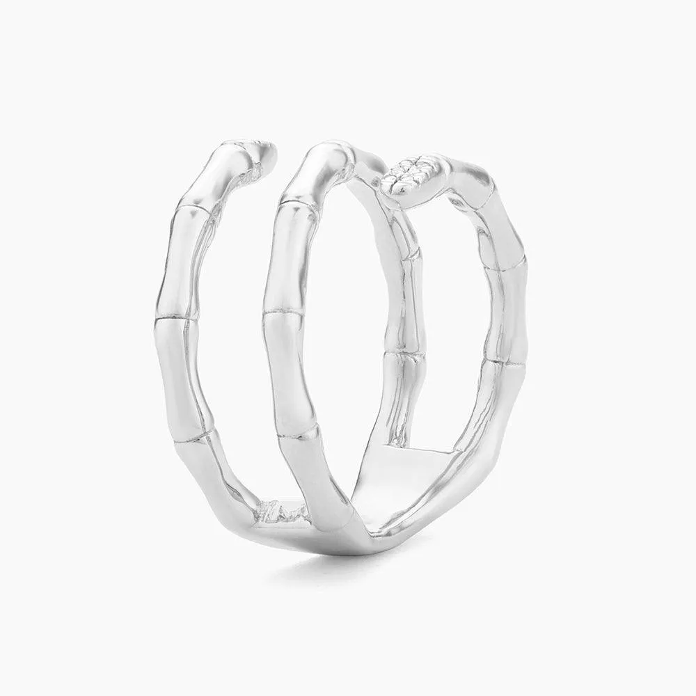 Bamboo Wrap Statement Ring