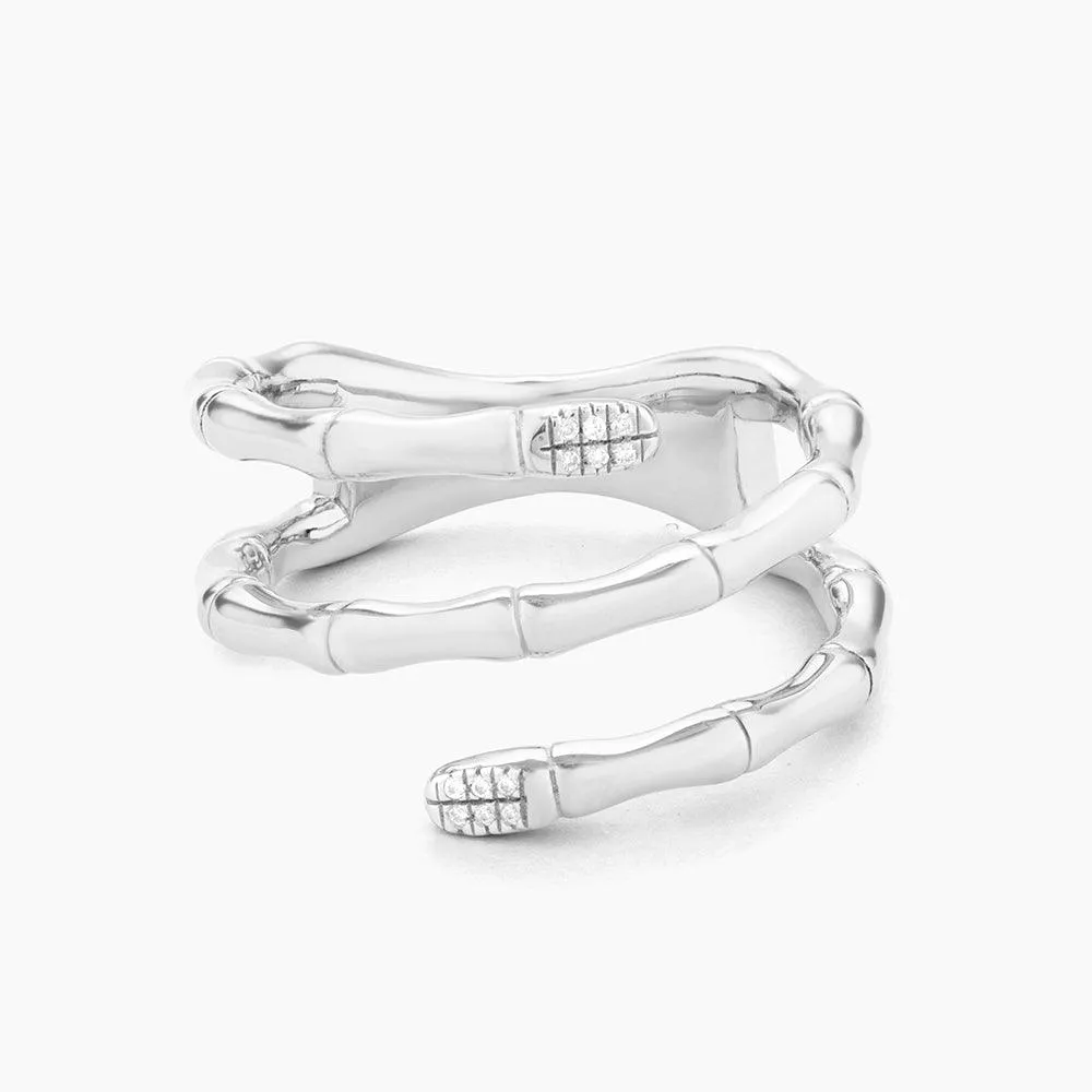 Bamboo Wrap Statement Ring