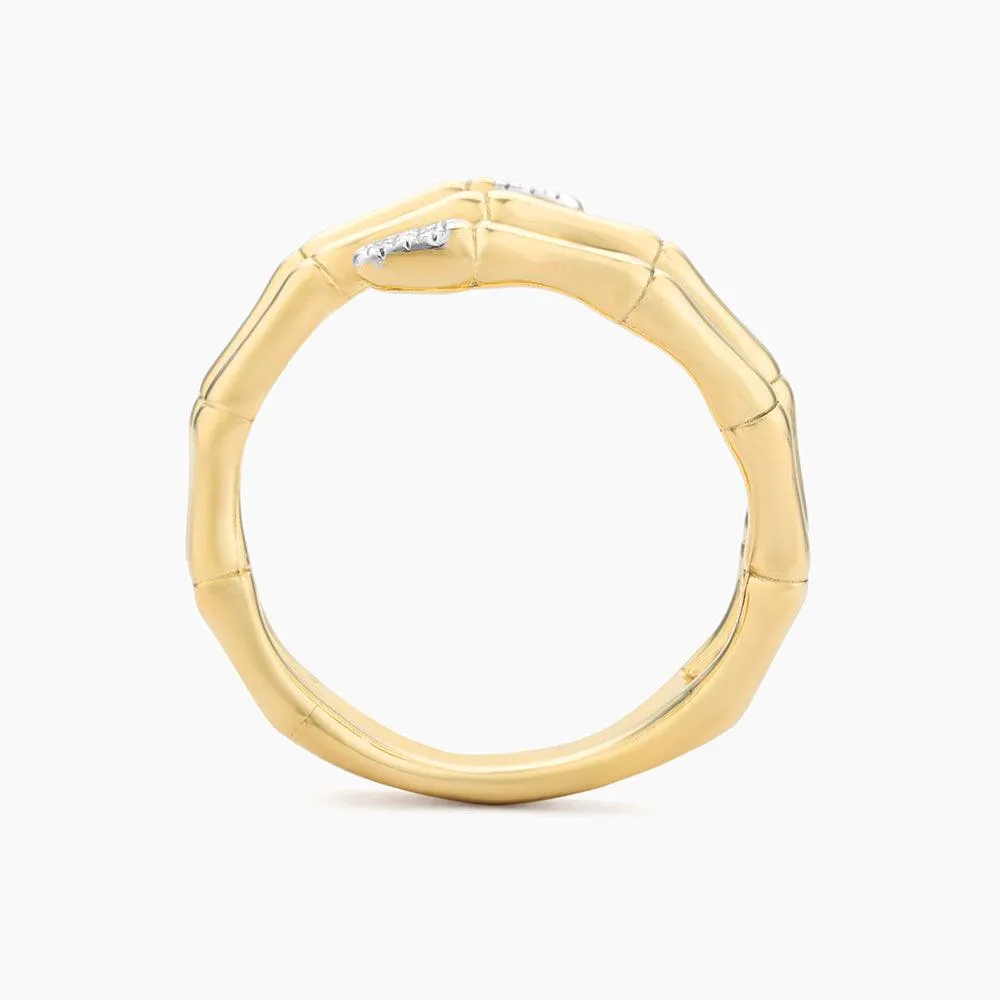 Bamboo Wrap Statement Ring