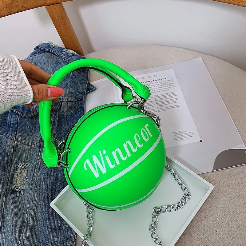 Basketball Shape Handbags and Purses for Women