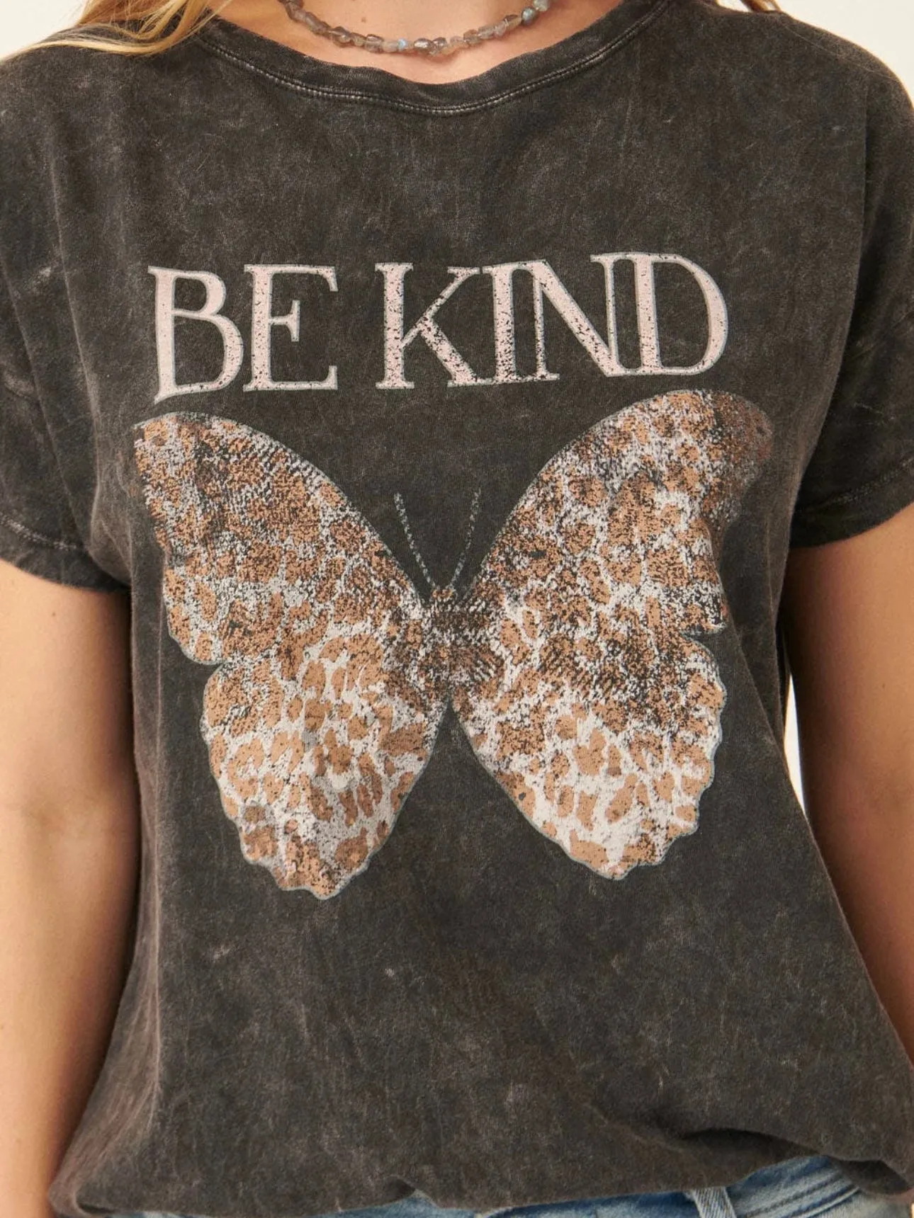 Be Kind Tee: Charcoal