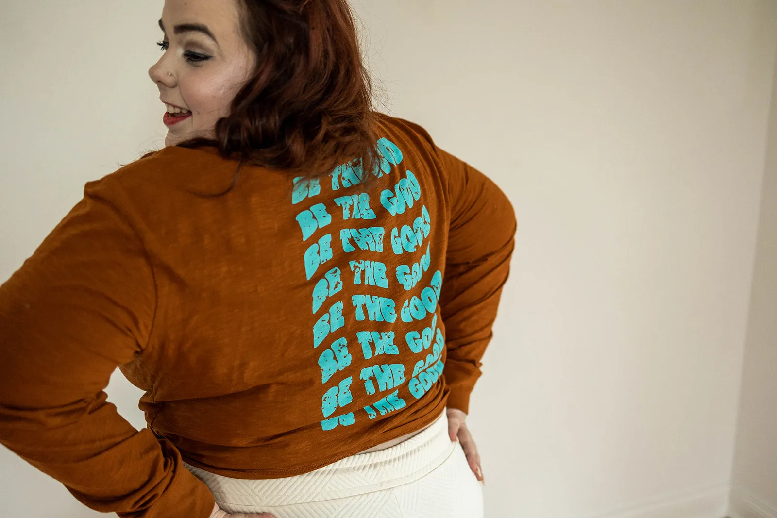 be the good slub long sleeve top