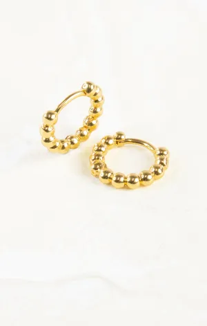 Beaded Delicate Huggie Hoop