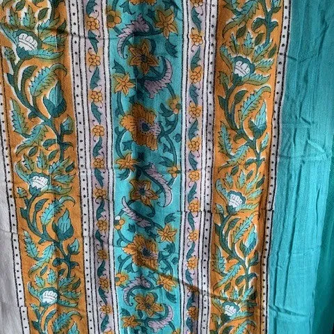Beautiful Quilt.-Blue and Gold- Large Size.