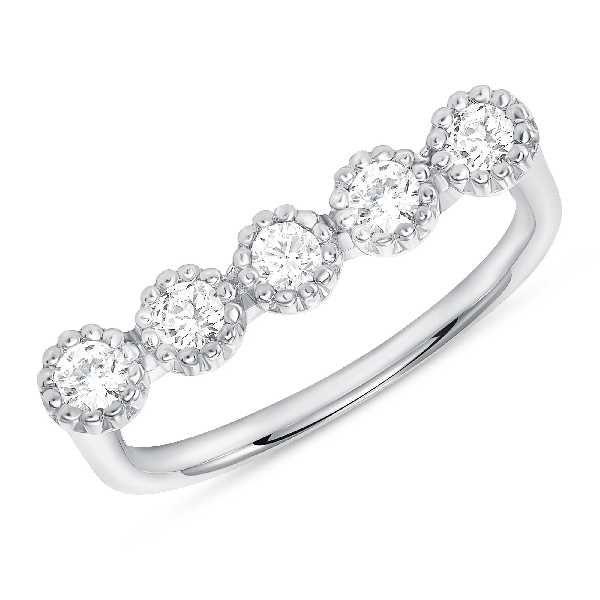 Bezel Diamond Bar Ring