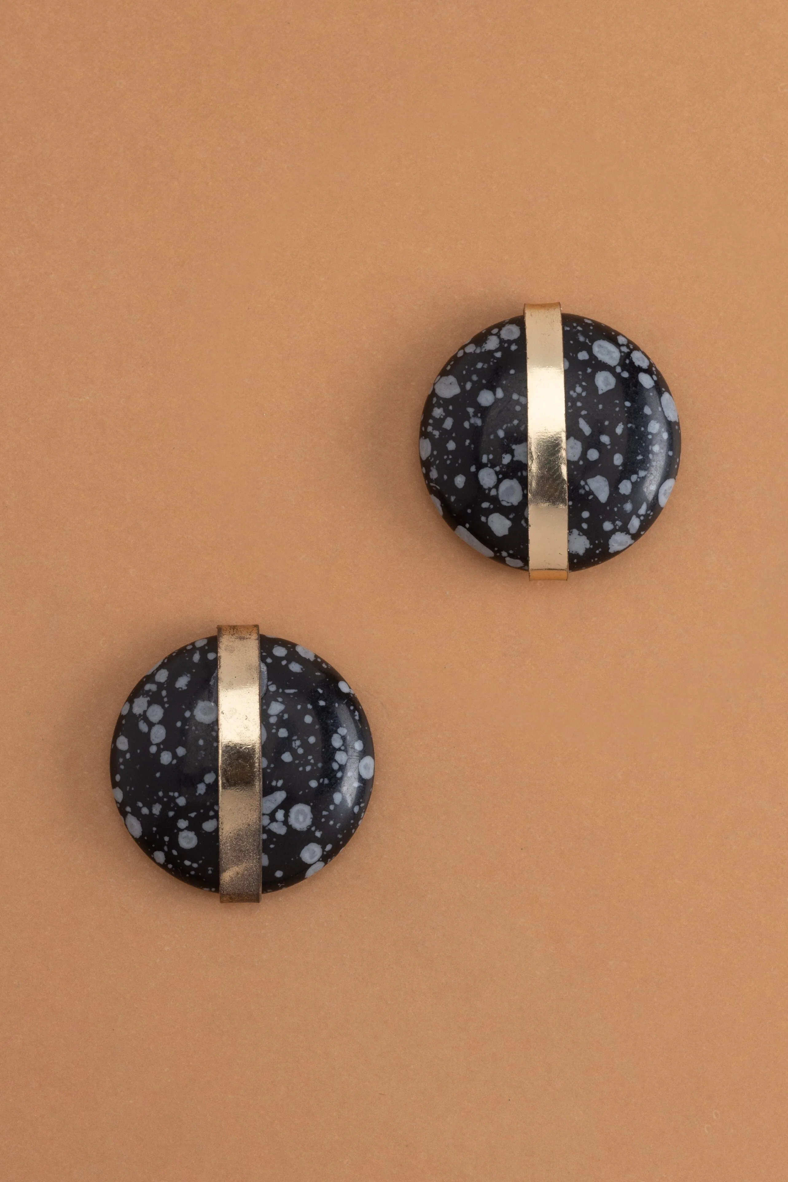 Black Agate Stone Earrings